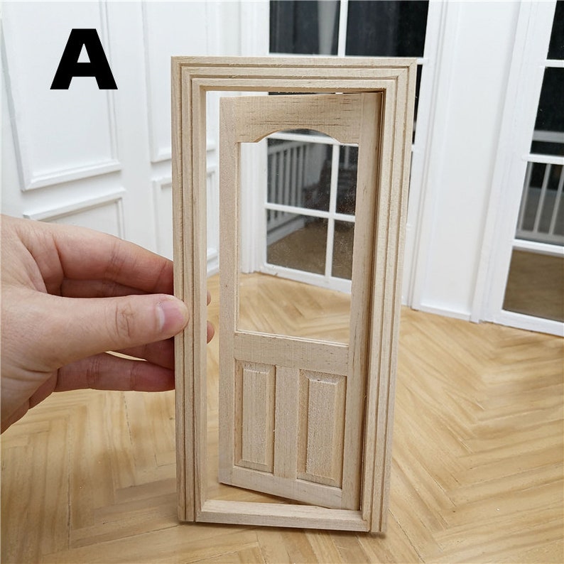 1/12 Scale Dollhouse Doors DIY Dollhouse Minitures Unfinished Etsy