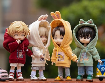 Hoodie for Nendoroid Doll Obitsu11 clothes  1/12 scale BJD