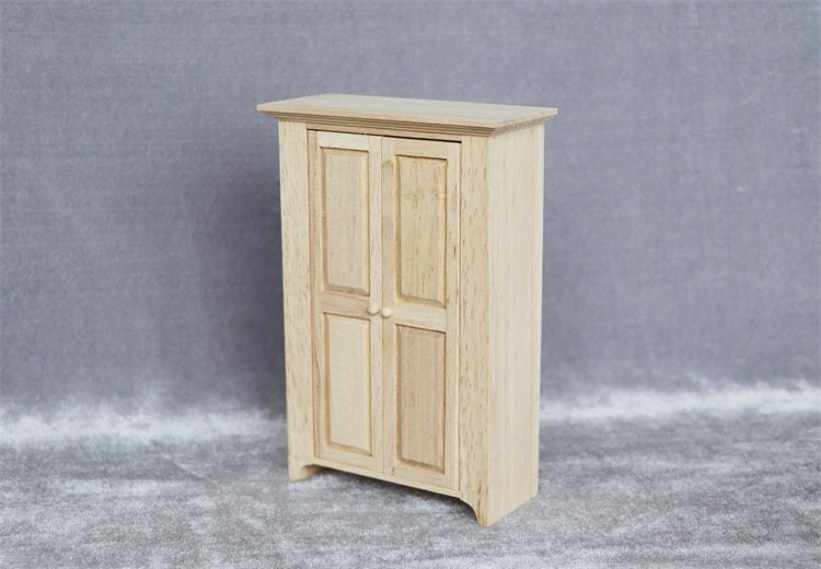 1/12 Scale Wardrobe Dollhouse Furniture Dollhouse Unfinished Dh23978