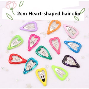 2cm Heart-shaped clip  doll hairpins miniatures doll hair slide Blythe doll hair clip supplies Pullip Barbie dolls hair accessories