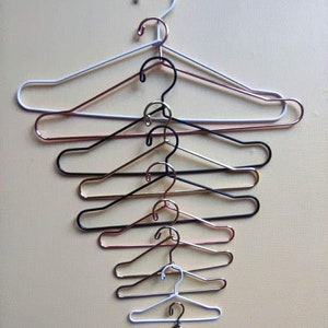 Metal Doll clothes hangers , blythe furniture, miniature doll hanger. image 1