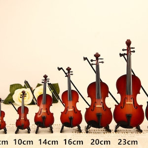 Miniature Violin Miniature Musical instrument model Dollhouse miniatures Photography prop 1/12 1/10 1/8 1/6 1/3 1/4 scale