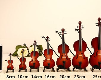 Miniature Violin Miniature Musical instrument model Dollhouse miniatures Photography prop 1/12 1/10 1/8 1/6 1/3 1/4 scale