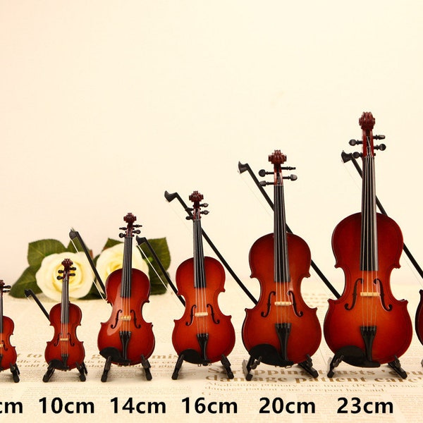 Miniatuur viool miniatuur muziekinstrument model poppenhuisminiaturen fotografie prop 1/12 1/10 1/8 1/6 1/3 1/4 schaal