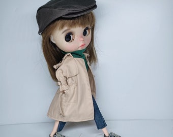 1/6 scale Trench coat for Neo Blythe Barbie ob24 Azones ob22 Xs Monster doll Holala