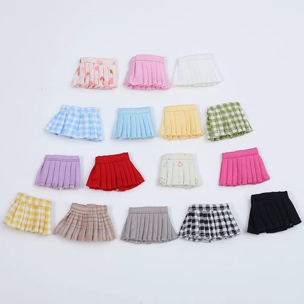 Pleated skirt  for Nendoroid Doll Obitsu11 clothes  1/12 scale BJD