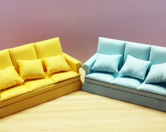 Dollhouse Miniature Couch Dollhouse Sofa Dollhouse Furniture 1:12 Scale Furniture