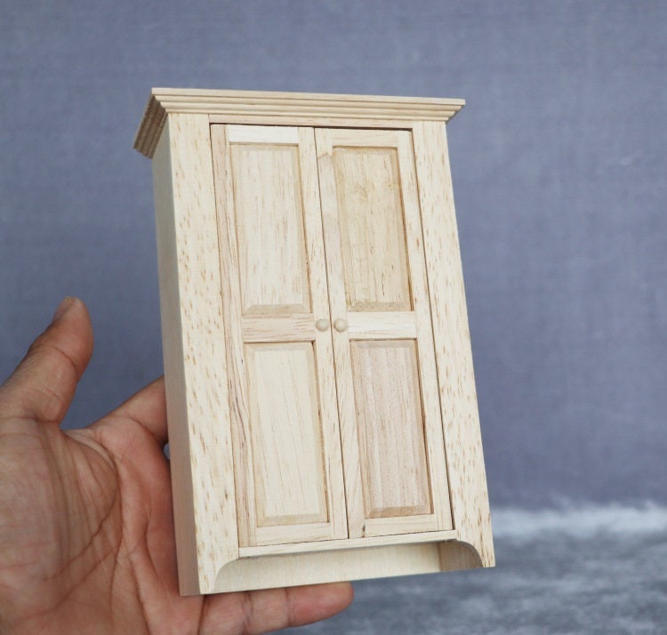 1/12 Scale Wardrobe Dollhouse Furniture Dollhouse Unfinished Dh23978