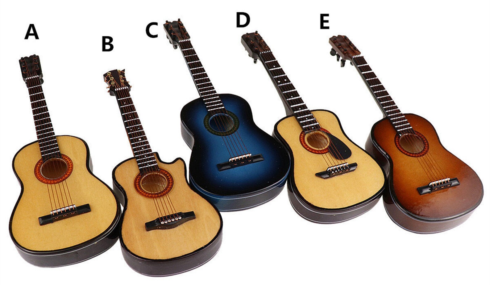 Miniature Guitar Musical Instrument Model Dollhouse Miniatures Etsy