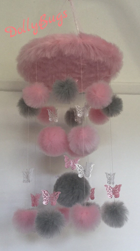Faux Fur Pom Pom Nursery Room Hanging Decoration