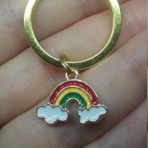 Rainbow keyring, keychain, uk seller, bright keyring, keyworker gift, lockdown gift, rainbow, teacher gift