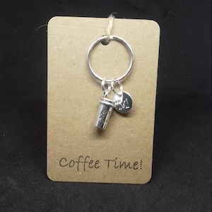 Coffee keyring, keychain, uk seller, drink keyring, keyworker gift, lockdown gift, coffee lover, teacher gift, planner accessories, gift