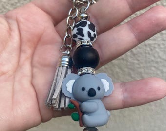 Koala Keyring: Chunky Bead Bag Charm, Travel Buddy