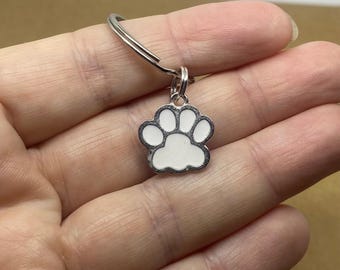 Paw print keyring, memorial pet gift, dog keyring, dog lover