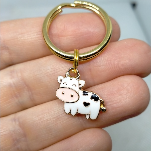 Porte-clés vache, porte-clés, vendeur britannique, porte-clés animal, cadeau de la ferme, amoureux des animaux, remplisseur de bas