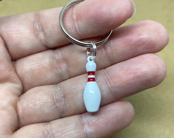12 PCS Mini Bowling Keychain Creative KeyRing Cadeau Cadeau Porte-clés