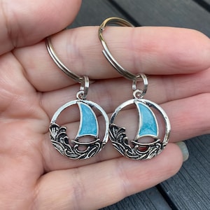 Boat keyring, boat keychain, travel gift