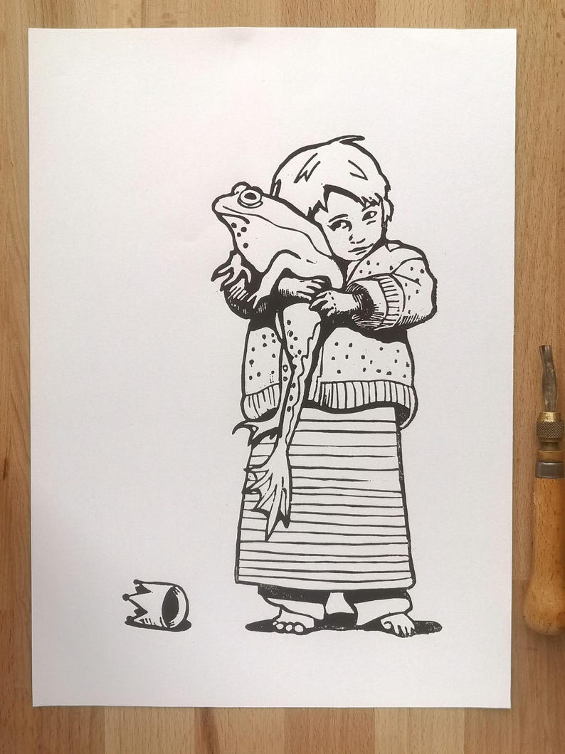 Original Linocut Print 