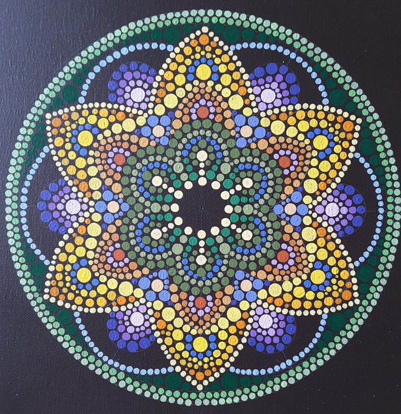 Dot Mandala Picture Meditation Etsy