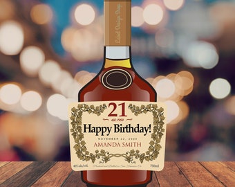 Hennessy label | Etsy