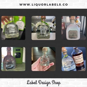 Patron label, Custom Patron Label, Tequila Custom Label, Birthday Bottle label, Patron Lovers, Liquor Labels image 3