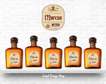 Mini Don Julio Anejo label, Mini Don Julio, Tequila Labels, Mini Birthday Shot, Mini Party Favors, Mini Wedding Favors, Liquor Labels