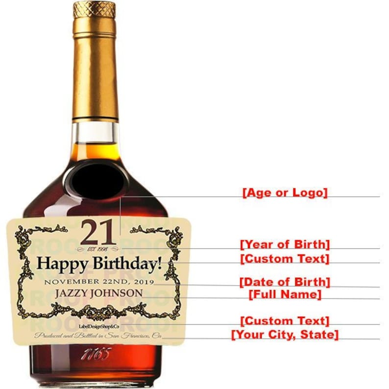 Download 32 Custom Hennessy Bottle Label - Labels Database 2020