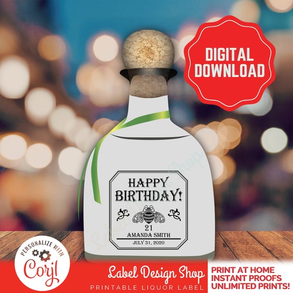 Custom patron bottle labels