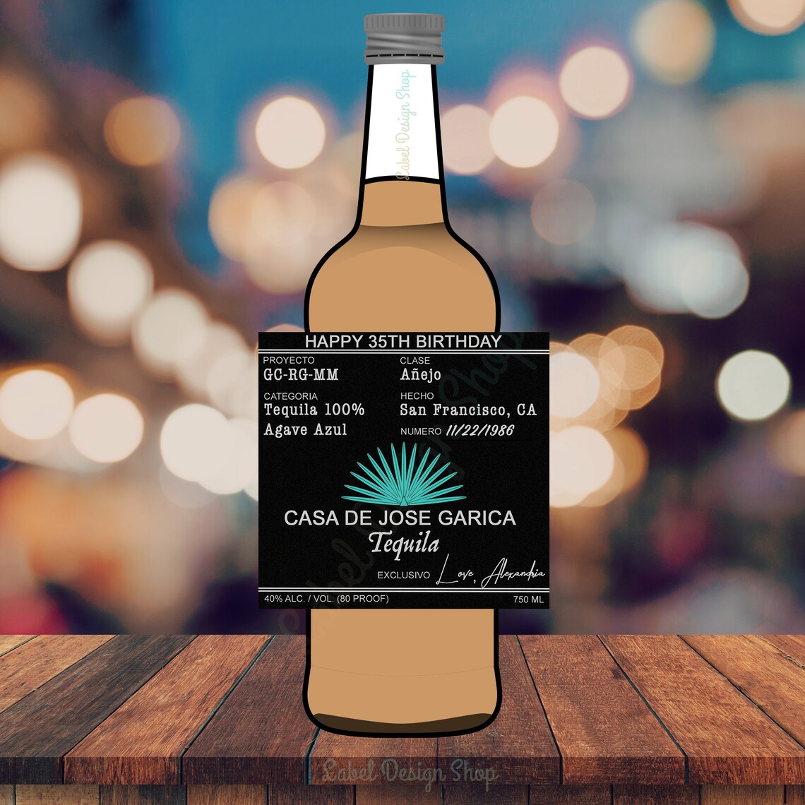 Custom Tequila label Custom Anejo Label Tequila Custom | Etsy