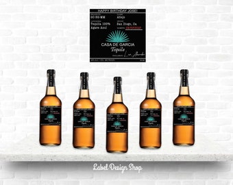 Mini Tequila Anejo label, Mini Liquor bottles, Tequila Labels, Mini Birthday Shot, Mini Party Favors, Mini Wedding Favors, Liquor Labels
