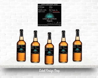 Mini Tequila Anejo label, Mini Liquor bottles, Tequila Labels, Mini Birthday Shot, Mini Party Favors, Mini Wedding Favors, Liquor Labels