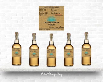 Mini Tequila Reposado label, Mini Liquor bottles, Tequila Labels, Mini Birthday Shot, Mini Party Favors, Mini Wedding Favors, Liquor Labels