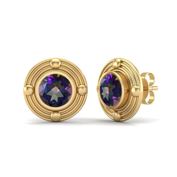 Mystic topaz stud earrings online