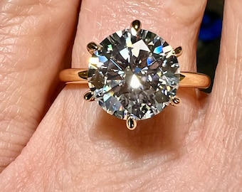 IGI Certified 2.7CT Round Brilliant Cut H VS1 3EX Lab Grown Diamond or Solitaire Engagement Ring