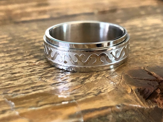 Scroll wedding bands clearance
