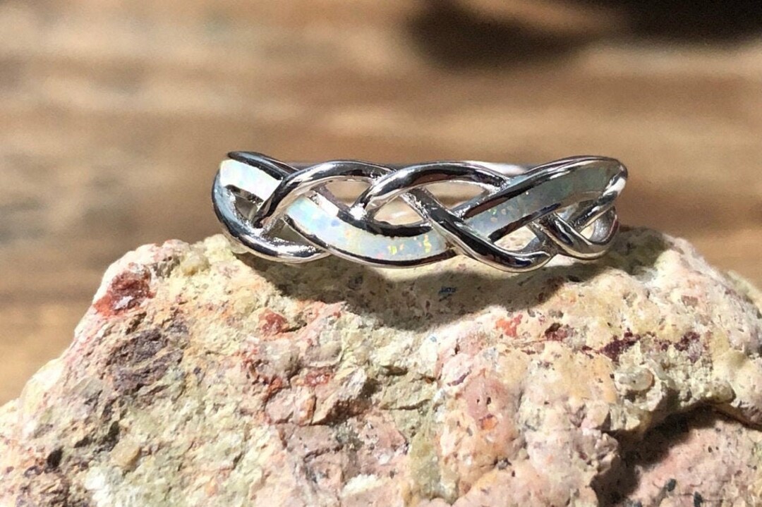 silver chanel set ring