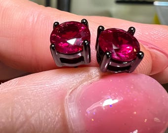 Stella Borchie Rotondo Topazio Mistico Donna Orecchini 925 Argento - Foto 3