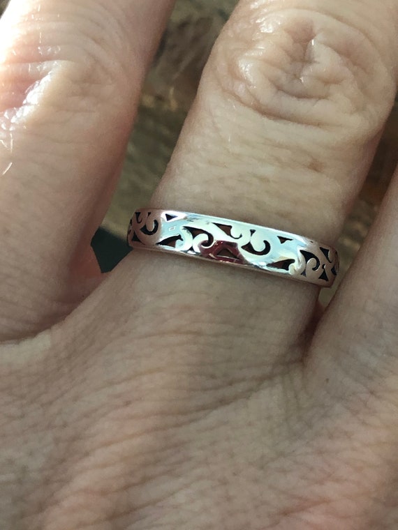 Handmade Vintage Style Italian Scroll Wedding Band