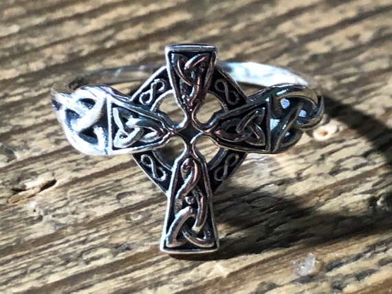 Vintage Italian Medieval Cross Ring - image 5