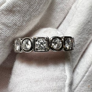 Certified 5mm Bezel Set Moissanite Full Eternity Ring