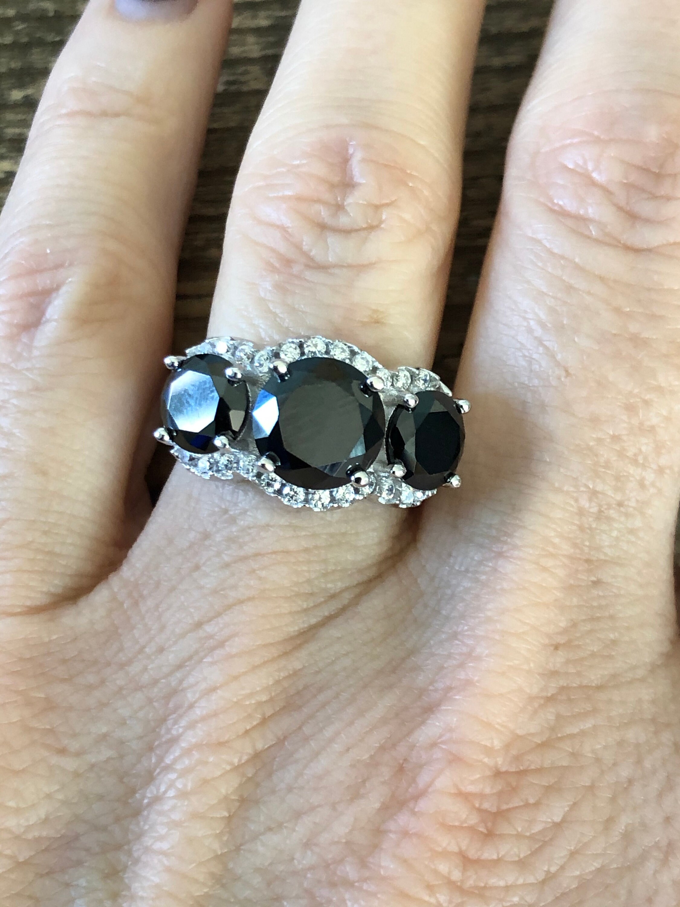 Vintage 925 Sterling Silver Black Onyx Three Stone Journey Etsy Vintage 925 Sterling Silver Black Onyx Three Stone Journey Etsy