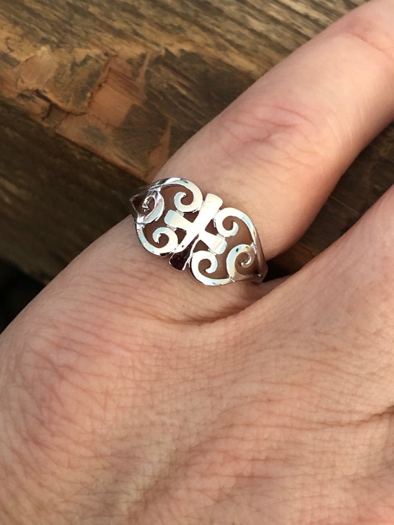 Etsy cross online ring