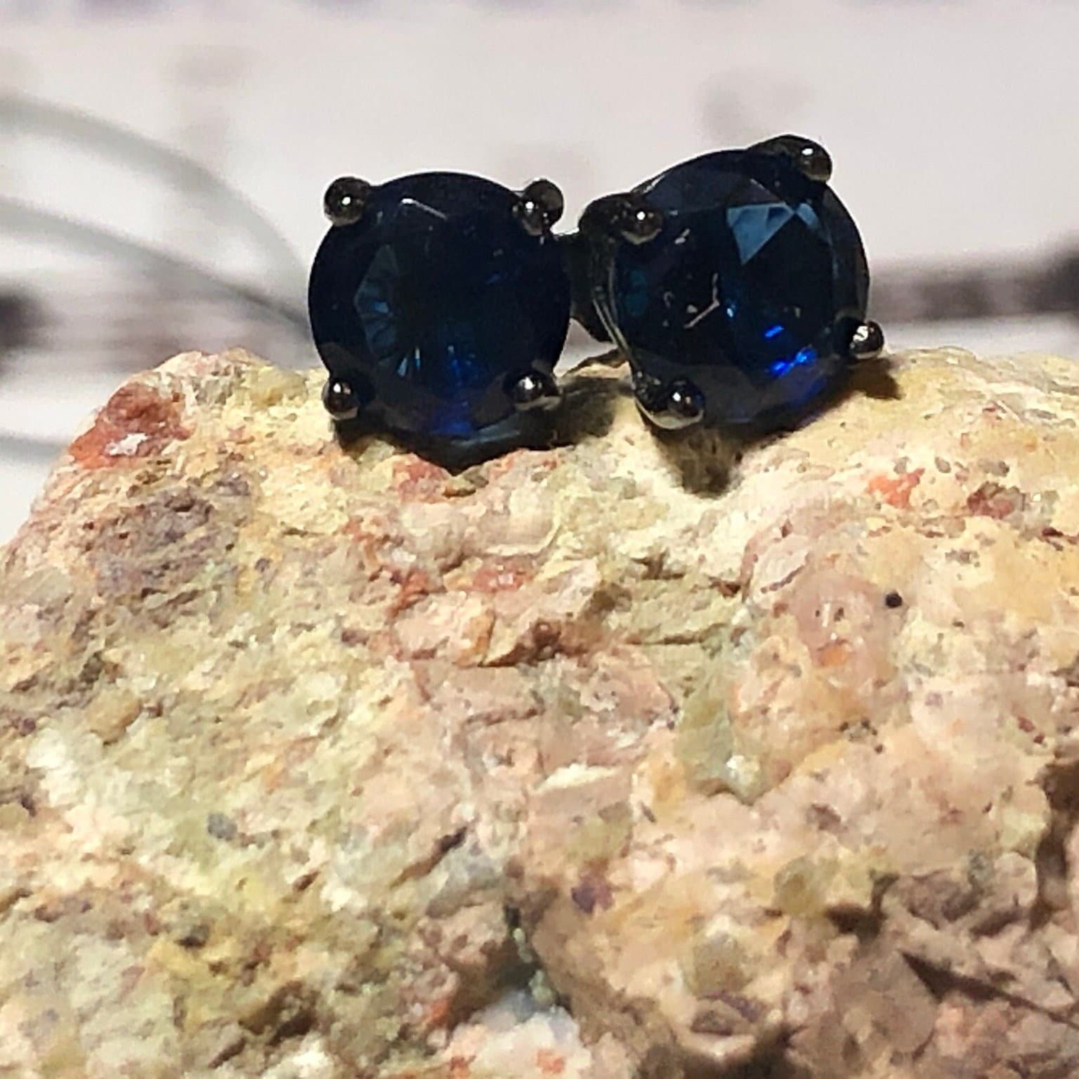 London Blue Topaz Stud Earrings in Sterling Silver 2.42 cts Handmade  jewelry Gift For Her … | White gold earrings studs, Topaz stud earrings,  Gemstone stud earrings