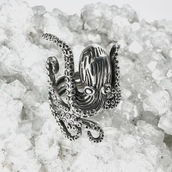 Sterling Silver Octopus Ring