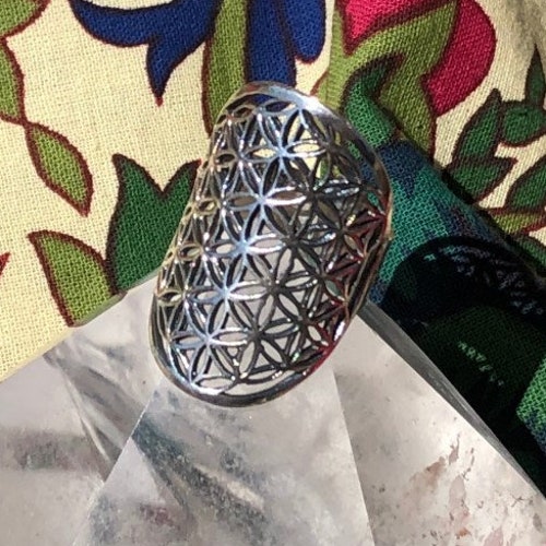 Sterling Silver Flower of Life Ring