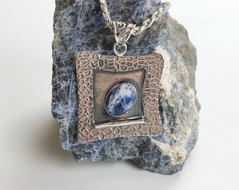 Sterling Silver Sodalite Pendant