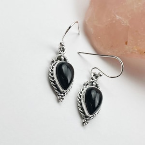 Sterling Silver Onyx Earrings