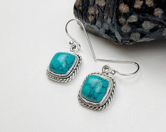 Sterling Silver Howlite Earrings