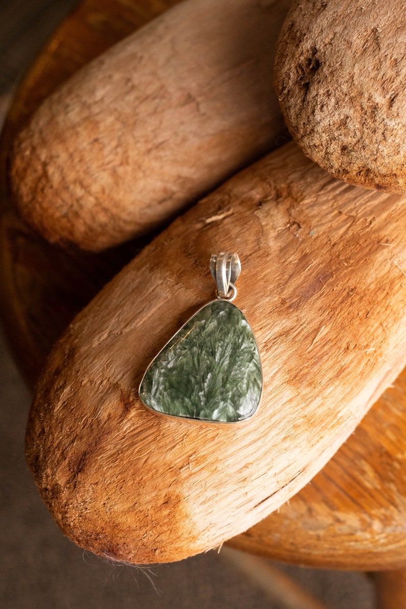 Sterling Silver Seraphinite Pendant