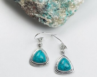 Sterling Silver Howlite Earrings